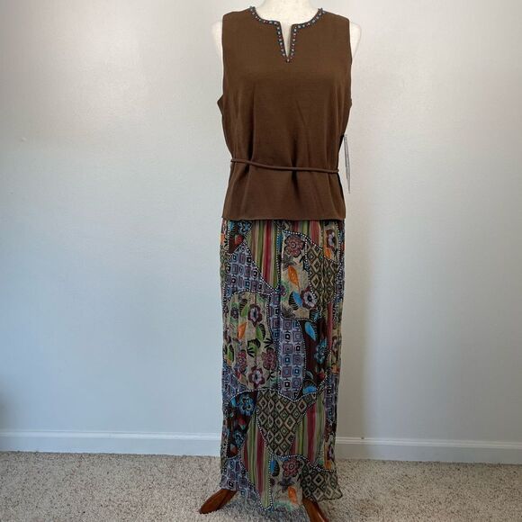 NWT Vintage Sheri Martin Maxi Dress Size 10 - Picture 1 of 12